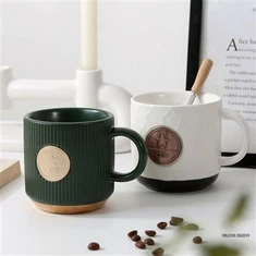 ספל קרמי חותם נחושת